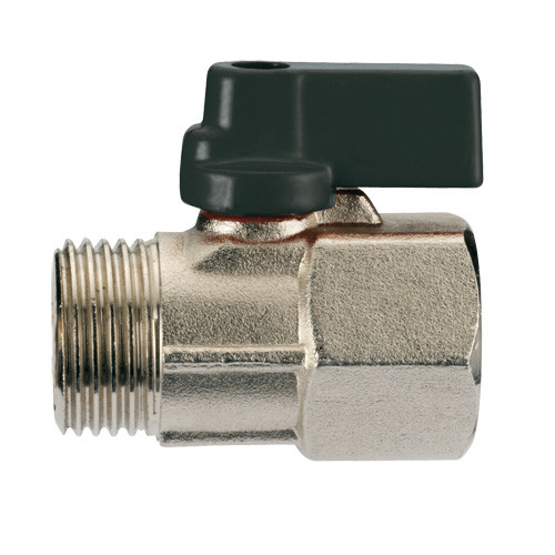 Кран шаровый мини 1/4" В/Н, никель IVR арт.926