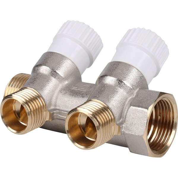 Коллектор распределительный 3/4", 2 отвода 1/2"  STOUT