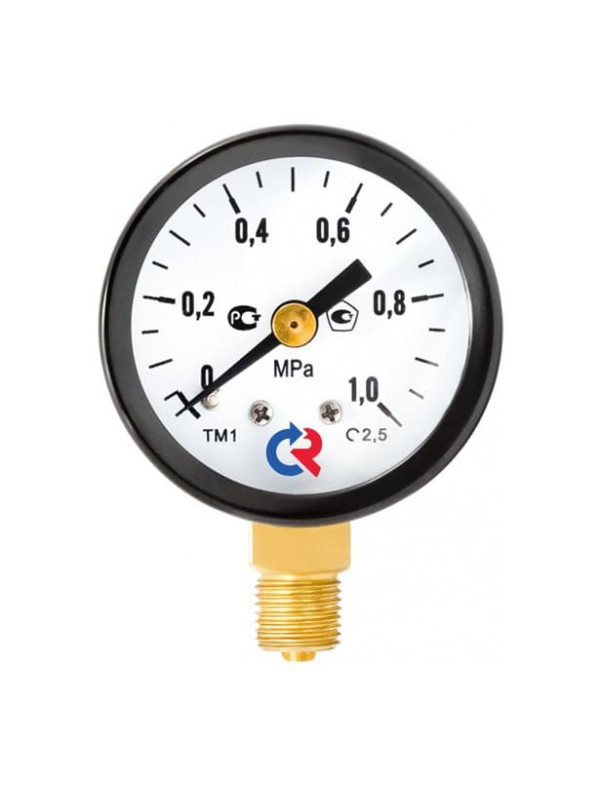 ТМ-310Р Манометр ду 63 с нижним подключ. 1/4", 0-10 бар