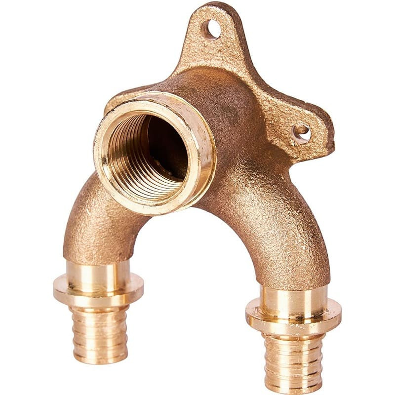 Проточный настенный угольник STOUT 16x1/2 бронзовый для труб из сшитого полиэтилена (340034G041622B)