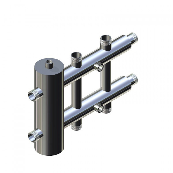 Гидравлический разделитель с распределительными коллекторами (3 контура) ГРРК 25-3