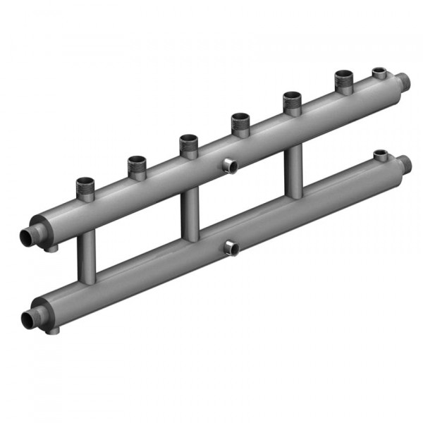 Распределительный коллектор 4 контура (3+1) нержавеющая сталь РК 25-3.1