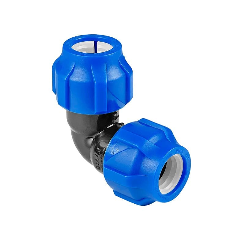 Отвод ПЭ перех. компресс Дн25х20х90гр Ру16 Valfex