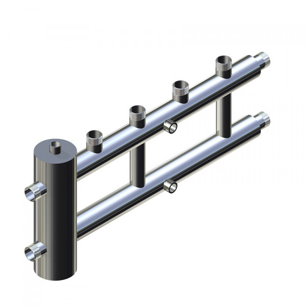 Гидравлический разделитель с распределительными коллекторами (2+1 контур) ГРРК 25-2.1