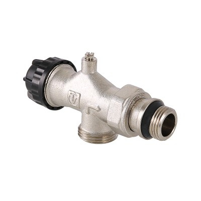 Клапан т/с угловой с осевым управл., предв. настройкой и воздухоотв.3/4"х1/2" евроконус VT.049.NE