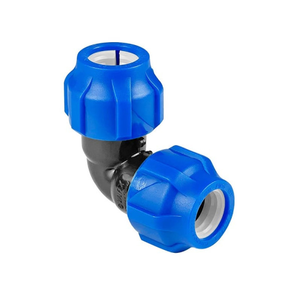 Отвод ПЭ перех. компресс Дн25х20х90гр Ру16 Valfex