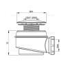 Сифон для поддона 1 1/2"x60/40 h=72мм слив крышка D=91мм, белая Alca Plast A47B-60