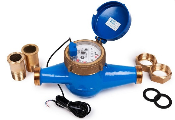 DRCi-20, Cчетчик холодной воды многоструйный сухоход IP68, класс"С" имп.вых.с присоединителями Groen