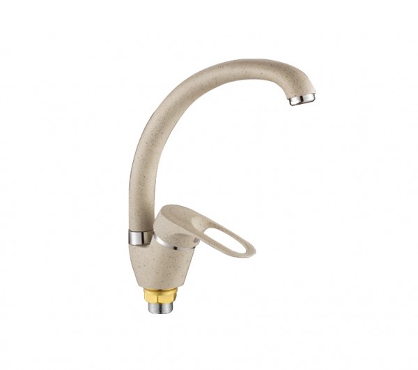 Смеситель д/кухни 1-ручк, итал к40,с/гранит,выс пов.излив,крепл гайка Potato P5925-9