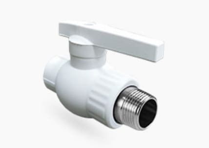 Кран шар PP-R бел Дн20х1/2" НР VALFEX