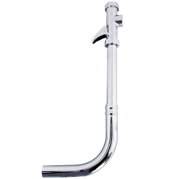 Кран для чаши Генуя смывной рычаг КрС-20 без вентиля пластик трубка