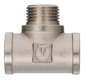 Тройник переходной с переходом на наружную резьбу 3/4"х1/2"х3/4" ВР-НР-ВР VTr.132.RN