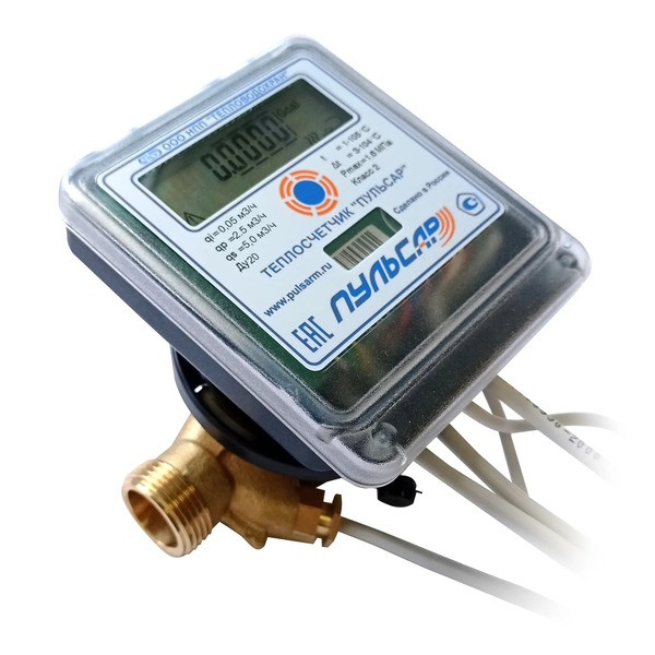 Механический теплосчетчик Ду15 LoRa, qp=1,5 м3/ч, обратный