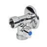 Кран шар. тройник для подкл. с/т приборов 1/2"х3/4"х1/2" (правый) хром. VALFEX