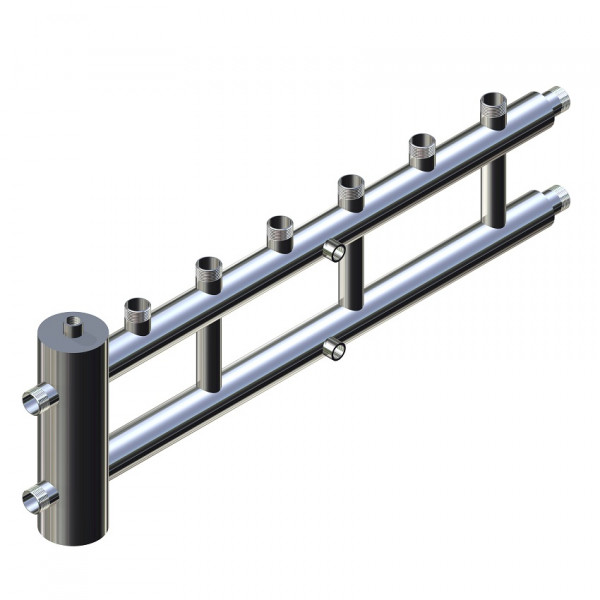 Гидравлический разделитель с распределительными коллекторами (3+1 контур) ГРРК 25-3.1