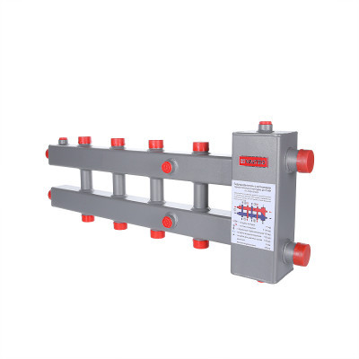 Гидроразделитель с коллектором горизонтальный 1 1/4", 3 контура 1", до 70 кВт VTc.100.SH