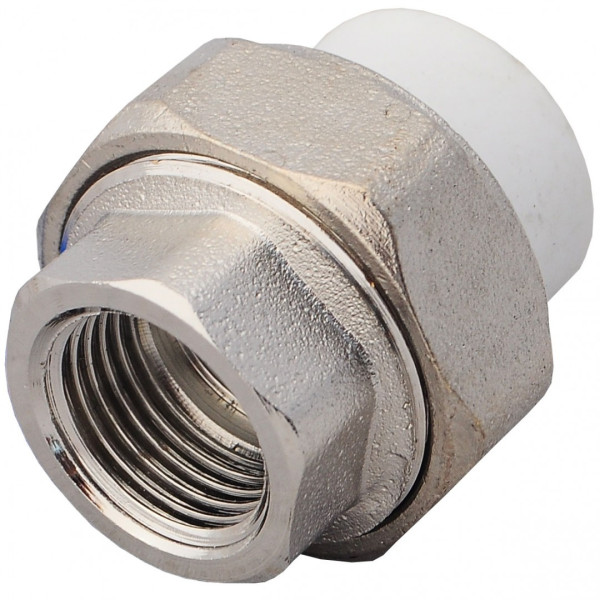 Муфта PP-R бел нап комб Дн63х2" вн/р разъем РосТурПласт