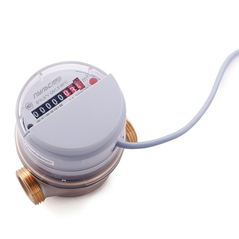 Счетчик воды универсальный "Пульсар" ду-15 L=80мм с RS 485 без присоединителей