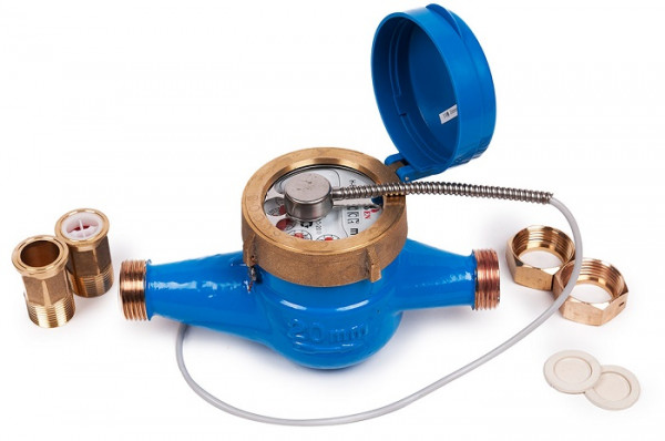 WRCi-15, Счетчик холодной воды многоструйный мокроход, класс "В" имп.выход, с присоединителями Groen