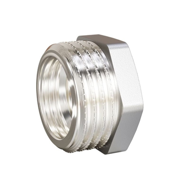 Футорка латунь никель 3/4"НРх1/2"ВР LD