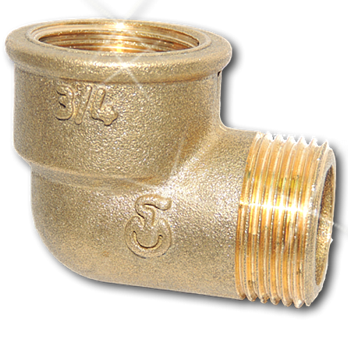 Угольник латунный 1/2" (Ду15) ВР-НР (Беларусь)