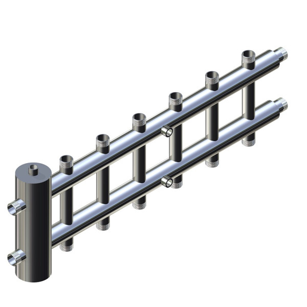 Гидравлический разделитель с распределительными коллекторами (7 контуров) ГРРК 25-7