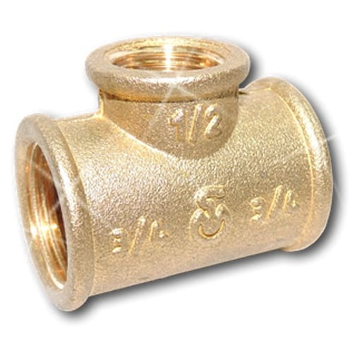 Тройник переходной латунный Ду 20х15 Цветлит