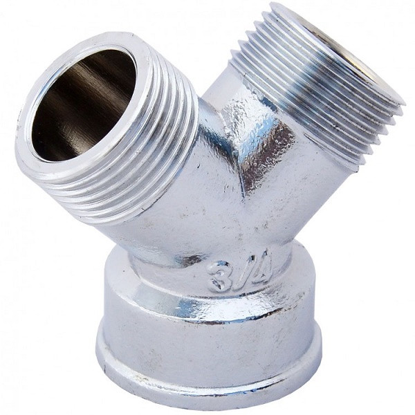 Тройник 3/4" н/н/в хром  Y - образн.  GF ИТАЛИЯ