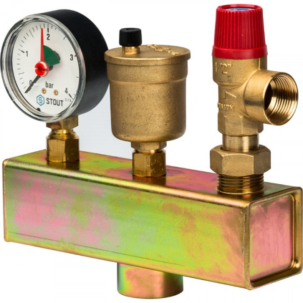 Группа безопасности котла (до 50 кВт) (без теплоизоляции) 1" STOUT