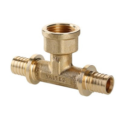 Тройник надвижной с переходом на внутреннюю резьбу 20(2,8)х3/4"х20(2,8)мм VTm.432.BG