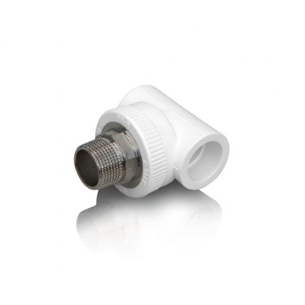 Тройник PP-R комб. бел. Дн50х1 1/2" н/р под ключ РосТурПласт