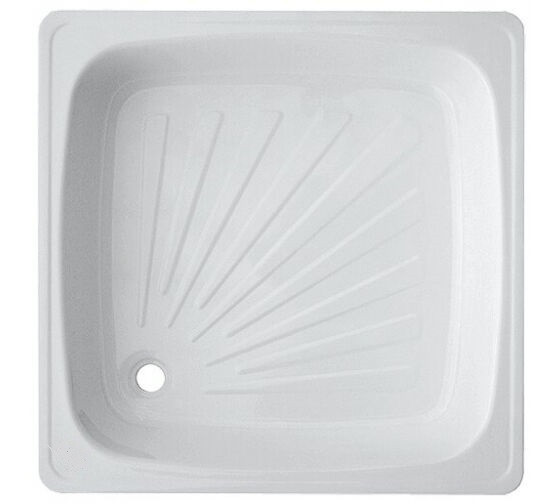 Поддон душевой 700х700х150 стальной рифлёный квадрат Selena