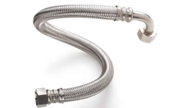 Подводка гиб. д/воды угловая 1/2" 80см в/в Tucai