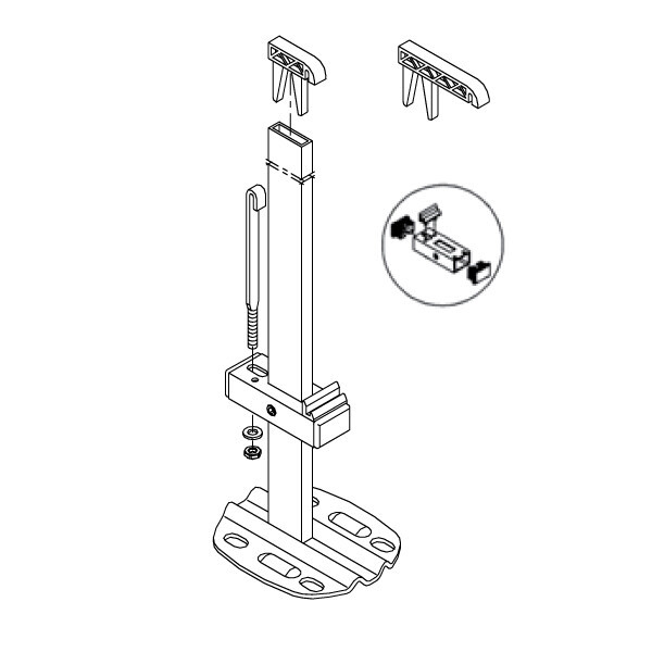 Кронштейн для радиатора вертикальный Kermi 300-500mm