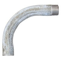 Отвод сталь  оцинков. 90гр Ду15 однорезьбовой