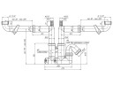 Сифон мойки 2чаши труб б/вып 1 1/2"x40 2отв АНИ Пласт F3520