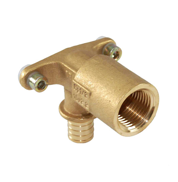 Угольник настенный с внутренней резьбой с длинным нарезным патрубком 16-Rp 1/2