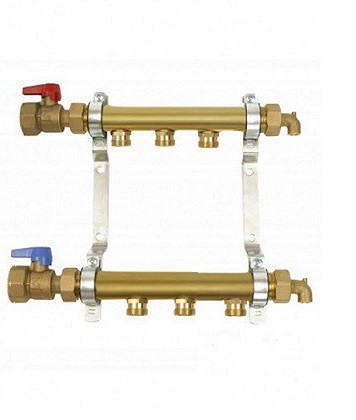 (Rehau) Распределительный коллектор HLV на 3 группы нерж. сталь