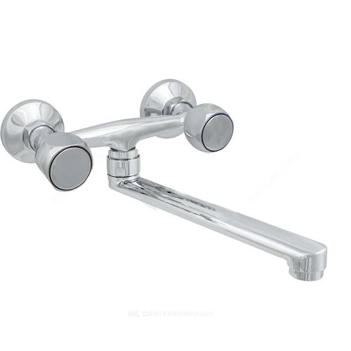 Смеситель мойка ЦС 294 М_Супер к/затв н/изл/плхр/мах настен Стандарт Подольск СМ515030