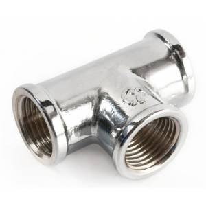 Тройник 1" в/в/в  хром полирован. GF ИТАЛИЯ