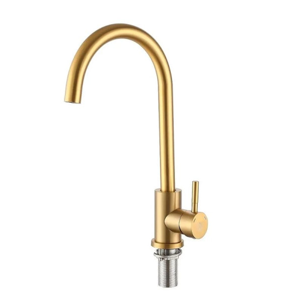 Смеситель для кухни из нержавеющей стали золото SUS124G-017F