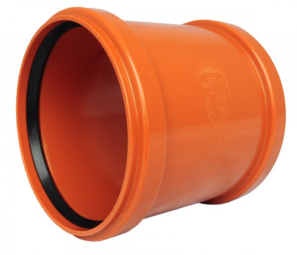 Муфта НПВХ ремонтная корич. Дн200 L=212mm б/нап в комплекте KGU Ostendorf 223500