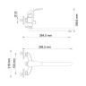 Rossel 2802L Смеситель для ванны с длинным изливом WasserKraft