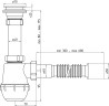 Сифон Ани Грот 1 1/2*40 с гибкой трубой 40х50 А0110