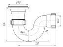 Сифон д/поддона труб 1 1/2"х40 нерж/сетка Ани Пласт E110