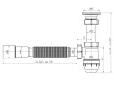 Сифон умыв бут 1 1/4"х32 гофр 32х40/50 нерж/сетка Ани Пласт BM1016