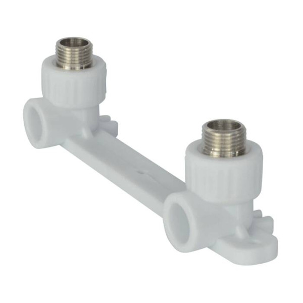 Планка PP-R монтажная Дн20х1/2 НР с креплением VALFEX