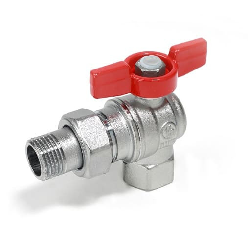 Кран шаровой латунь Ду15 ВР/"американка" угловой полный проход бабочка Giacomini R789X003