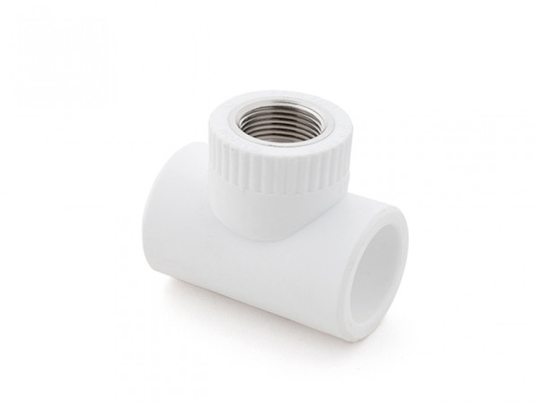 Тройник PP-R комб. бел. Дн20х1/2" в/р РосТурПласт