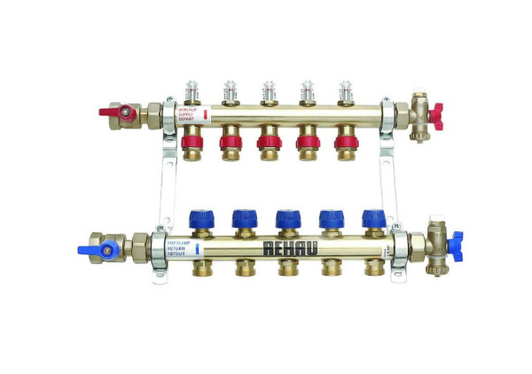 (Rehau) Распределительный коллектор HKV-D на 5 групп нерж .сталь